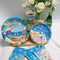 Beach Party Supplies Serves 20, Beach Party Decorations, Beach theme Plates and Napkins, Summer Pool Party Set, Summer themed Paper Tableware Set